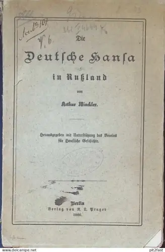 Die deutsche Hansa in Russland , 1886 , hanseatische Geschichte , Schifffahrt , 153 Seiten !!