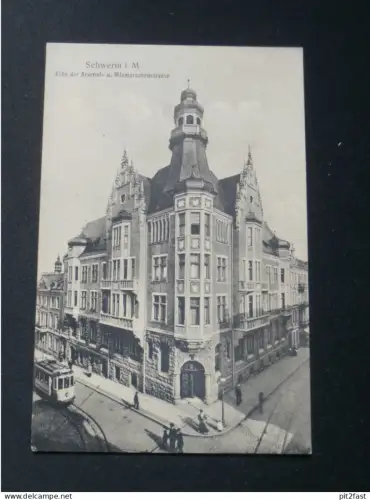 Ecke Arsenalstrasse in Schwerin i. Mecklenburg , ca. 1935, Ansichtskarte , CPA