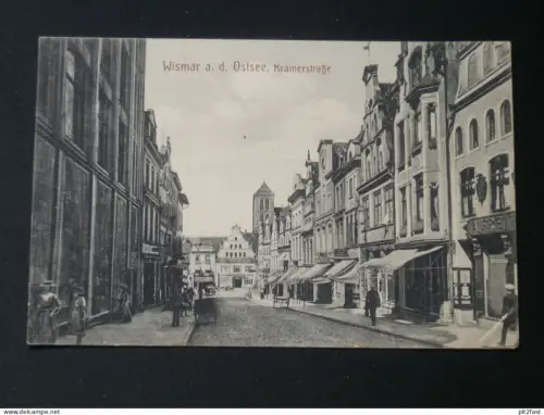 Wismar i. Mecklenburg , 1912 , Krämerstrasse , Ansichtskarte , CPA , AK !!