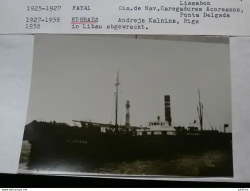 Foto mit Schiff "Nizza" Reederei Stettin , Archivblatt - technische Daten und Historie , Schiffbau , Pommern !!