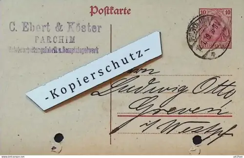 C.Ebert & Köster in Parchim i. Mecklenburg , 1919 , L. Otto in Greven i. Westf. , Reklame  !!