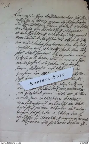 G.F. von Plessen zu Köchelstorf b. Rehna / Grabow , 1732 , Adel J. Lewetzow , altes Dokument , Mecklenburg !!