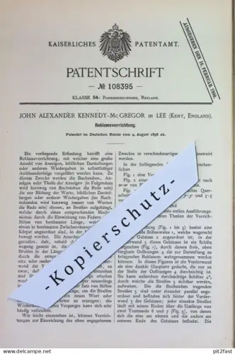 original Patent - John Alexander Kennedy Mc Gregor , Lee , Kent , England | 1898 | Reklame | Werbetafel , Werbung