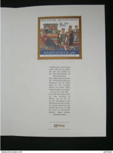 Ersttagsblatt , Weihnachten 1988 , Kirche , Sonderpostwertzeichen , FDC !!