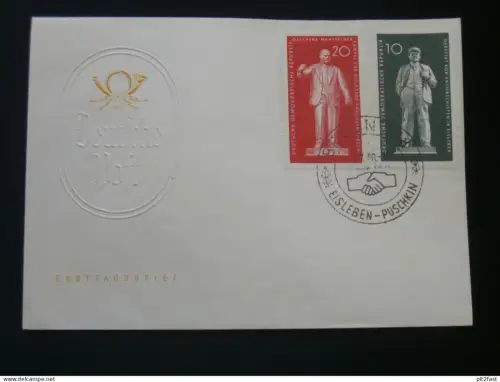 Eisleben - Puschkin /  - Deutsche Post , 1960 - Ersttagsbrief , FDC !!