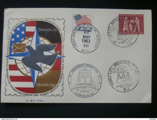 Deutsch - Amerikanischer Briefmarken Club , 1963 - Ersttagsbrief , FDC !!