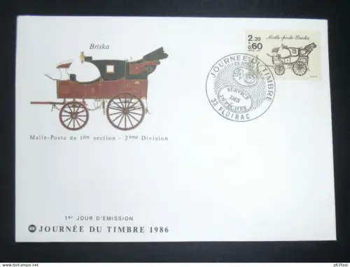 Briska - Journée du Timbre , 1986 - Ersttagsbrief , FDC !!