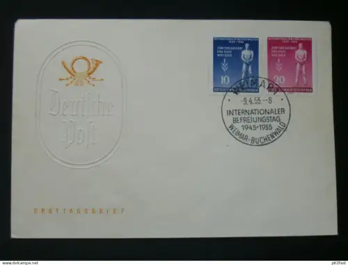 Deutsche Post - Weimar Buchenwald - 1955 -  Ersttagsbrief , FDC !!