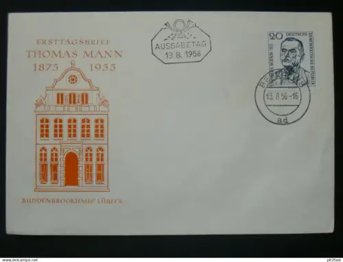 Thomas Mann 1956 , Lübeck  - Ersttagsbrief , FDC !!
