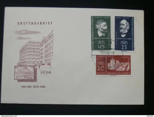 VEB Carl Zeiss Jena 1957 - Ersttagsbrief , FDC !!