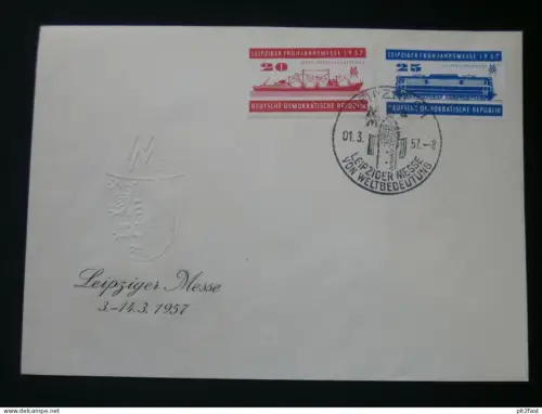 Leipziger Messe 1957 - Ersttagsbrief , FDC !!