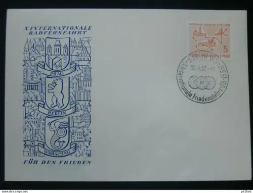 X. internationale Radfernfahrt 1957 , Friedensfahrt - Ersttagsbrief , FDC !!
