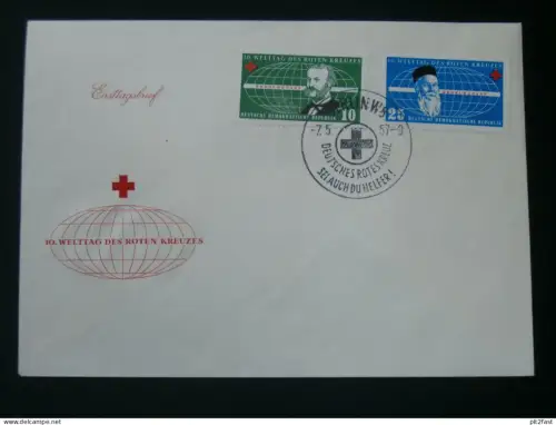 10. Welttag des Roten Kreuzes 1957 - Ersttagsbrief , FDC !!