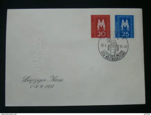 Leipziger Messe 1957 - Ersttagsbrief , FDC !!