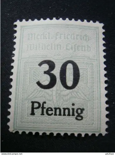 Friedrich Wilhelm Eisenbahn - Mecklenburg , 30 Pfennig , Siegelmarke , Reklame !