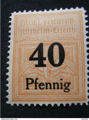 Friedrich Wilhelm Eisenbahn - Mecklenburg , 40 Pfennig , Siegelmarke , Reklame !