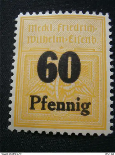 Friedrich Wilhelm Eisenbahn - Mecklenburg , 60 Pfennig , Siegelmarke , Reklame !