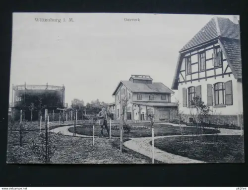 Gaswerk Wittenburg , 1915 , Mecklenburg , Ansichtskarte , CPA , AK !!