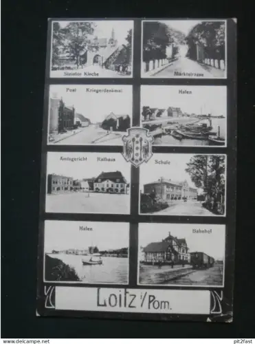 Loitz i.M. , 1934 , Bahnhof , Hafen , Mecklenburg , Ansichtskarte , CPA , AK !!