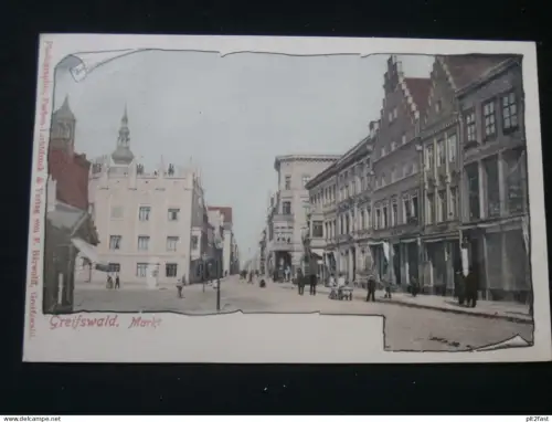 Greifswald - Markt , 1902 , Mecklenburg , Ansichtskarte , CPA , AK !