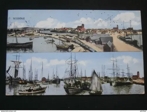 Am Hafen in Wismar i.M. , 1919 , Mecklenburg , Ansichtskarte , CPA , AK !