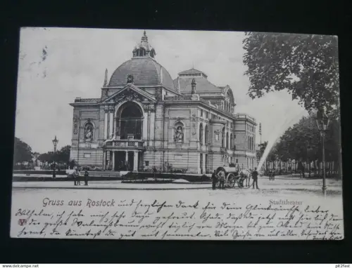 Rostock i.M. , 1902 , Theater , Mecklenburg , Ansichtskarte , CPA , AK !!