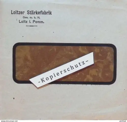 Loitzer Stärkefabrik , Loitz i. Pommern , ca. 1940 , alter Umschlag , Reklame , Werbung , Mecklenburg !!!