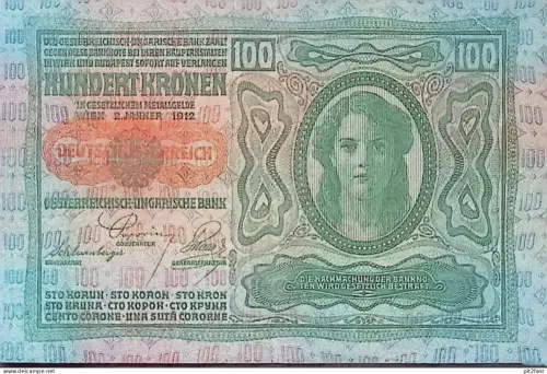 100 Kronen Österreich - Ungarn , 1912 , Hundert Kronen , Banknote !!!