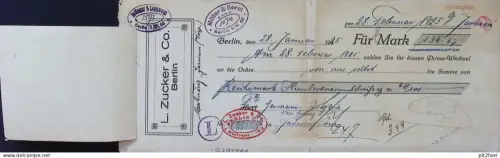 Prima Wechsel , Jarmen / Berlin , 1925 , L. Zucker , Borel , Max Gnärig !!