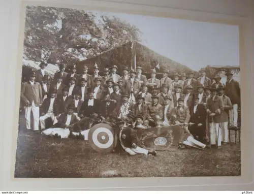 Schützenzunft Neukloster , ca. 1890 , Mecklenburg , Schützenverein , CDV , Foto auf Pappe , ca. 270x220 mm !!