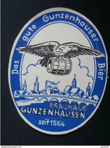 Brauerei Gunzenhausen , altes Etikett , Bier !!