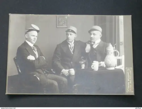 Studentika / Burschenschaft - Wismar i. Mecklenburg , CDV , Kabinettfoto !!