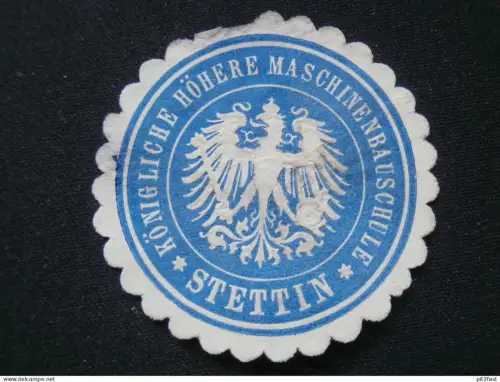 Maschinenbauschule Stettin , Siegelmarke , Reklamemarke , Reklame , Pommern !!
