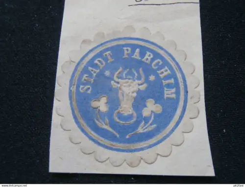Stadt Parchim , alte Siegelmarke , Reklamemarke , Reklame , Mecklenburg !!