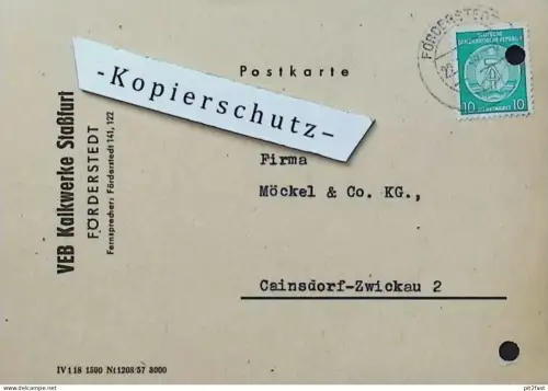 Kaliwerk Staßfurt - Förderstedt , 1959  , Dokument , Reklame / Werbung