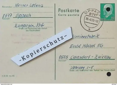 Werner Lelanz in Oppach , 1970 , Dokument , Reklame / Werbung