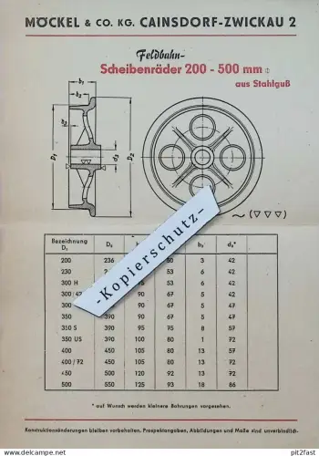 Feldbahn / Schmalspurbahn - Möckel & Co. KG , 1956 , Zwickau altes Dokument , Reklame / Werbung