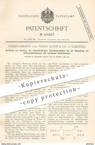 original Patent - Farbenfabriken vorm. Fr. Bayer & Co. Elberfeld | Behandlg. von Dinitroanthrachinon mit Schwefelsäure