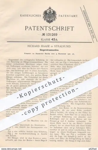original Patent - Richard Haase , Stralsund , Mecklenburg , 1901 , Düngerstreumaschine | Dünger | Landwirtschaft | Agrar