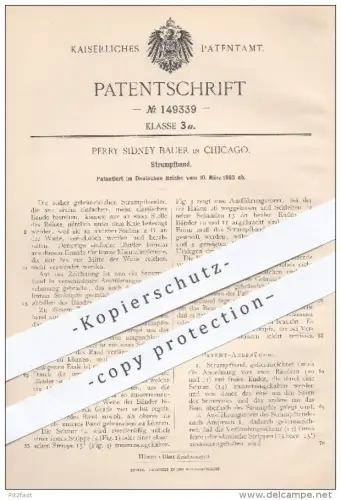 original Patent - Perry Sidney Bauer in Chicago , 1903 , Strumpfband , Strumpfbänder , Strumpf , Strümpfe , Mode !!!