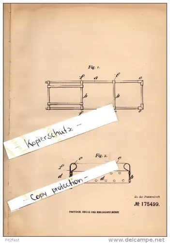 Original Patent - Leon Lazerges à Issy les Moulineaux , Seine , 1904 , Cadre pour l'automobile , Automobile !!!