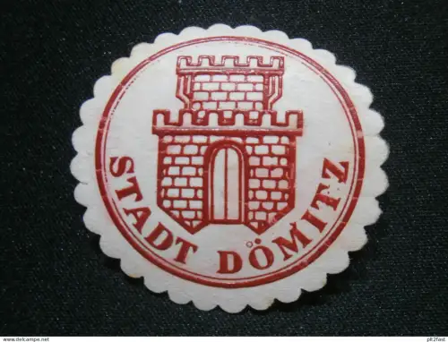 Stadt Dömitz , alte Siegelmarke , Reklamemarke , Mecklenburg !!