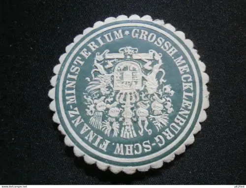 Finanzministerium Mecklenburg Schwerin , Siegelmarke , Reklamemarke !!