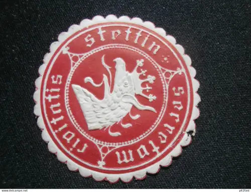 Serretom Riaitnis Stettin , alte Siegelmarke , Reklamemarke , Pommern !!