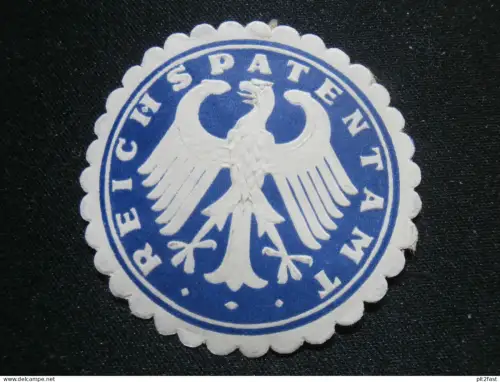 Reichs-Patentamt , Patent , alte Siegelmarke , Reklamemarke