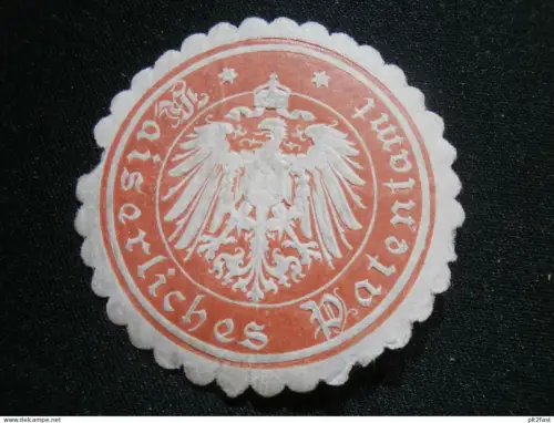 Kaiserliches Patentamt , Patent , alte Siegelmarke , Reklamemarke