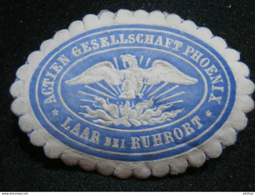 Phoenix AG in Laar b. Ruhrort , alte Siegelmarke , Reklamemarke