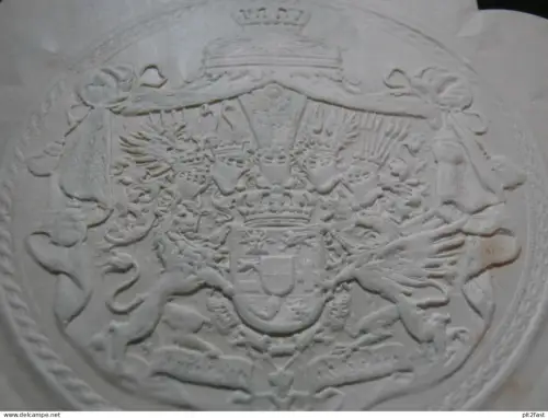 große Plakette , Wappen Mecklenburg ,  alte Siegelmarke , Reklamemarke !!