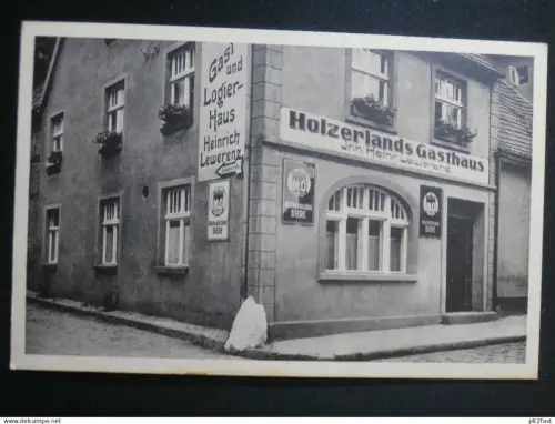 Gasthaus Lewerenz in Grimmen , ca. 1940 , Restaurant , Mahn & Ohlerich , Mecklenburg , Ansichtskarte , CPA , AK