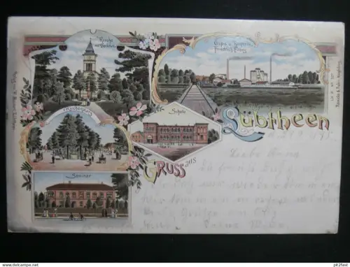 Lübtheen , 1898 , Gips- und Bergwerk , Mecklenburg , Ansichtskarte , CPA , AK !!